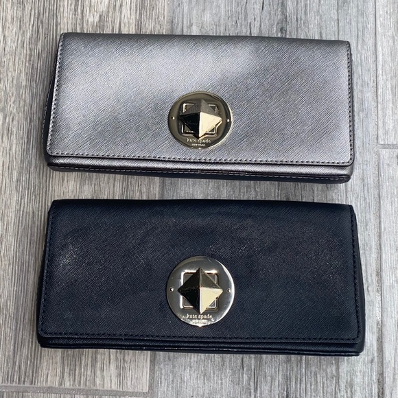 🖤💕KATE SPADE clutch in metallic black. EUC 💕🖤 - Picture 6 of 13